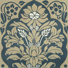 click here to view larger image of India Floral Neutral (hand painted canvases)