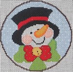 click here to view larger image of Snowman w/Top Hat (hand painted canvases)