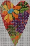 click here to view larger image of Tropical Heart (hand painted canvases)
