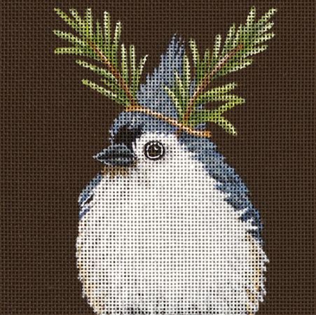click here to view larger image of Chip the Tufted Titmouse (hand painted canvases)