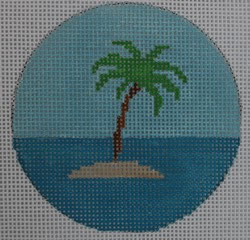click here to view larger image of Palm Tree Island in Ocean (hand painted canvases)