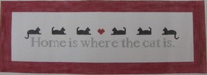 click here to view larger image of Home is Where the Cat Is (hand painted canvases)
