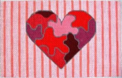 click here to view larger image of Swirl Heart (hand painted canvases)