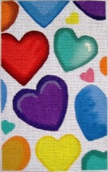 click here to view larger image of Bubble Heart (hand painted canvases)