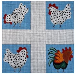click here to view larger image of Chicken Chicken Chicken Rooster (hand painted canvases)