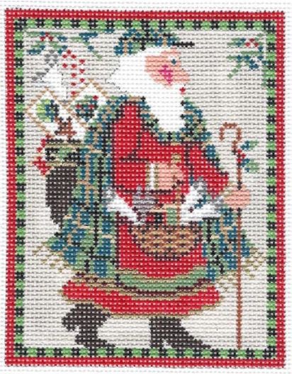click here to view larger image of Mini Old World Stitching Santa (hand painted canvases)