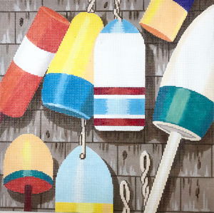 click here to view larger image of Lobster Buoys (hand painted canvases)