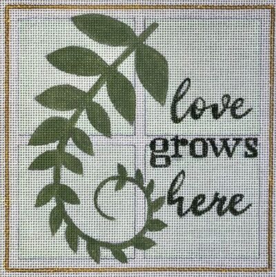 click here to view larger image of Love Grows Here (hand painted canvases)