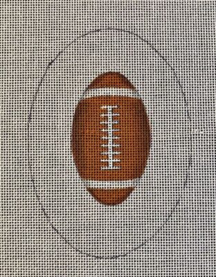 click here to view larger image of Football Oval Ornament (hand painted canvases)