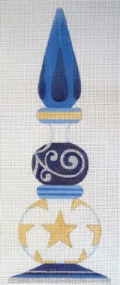 click here to view larger image of Blue Finial #1 (hand painted canvases)