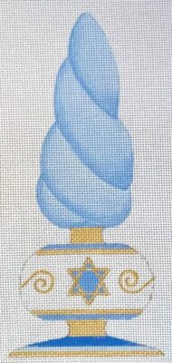 click here to view larger image of Blue Finial #6 (hand painted canvases)