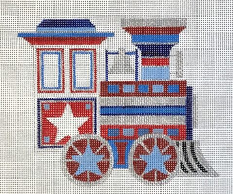 click here to view larger image of Patriotic Train Engine (hand painted canvases)