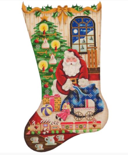 click here to view larger image of Santas Toys for Girls (hand painted canvases)
