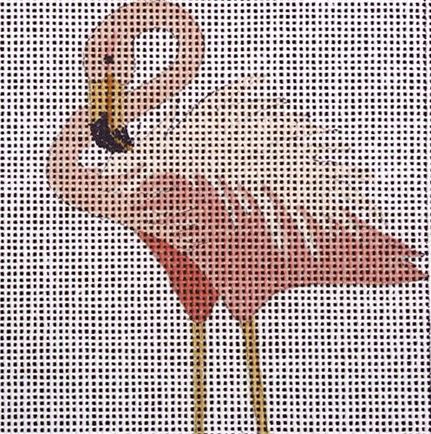 click here to view larger image of Flamingo - Looped Neck (hand painted canvases)