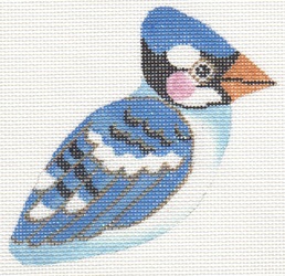 click here to view larger image of Clip On Bird - Blue Jay (hand painted canvases)