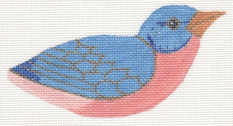 click here to view larger image of Clip On Bird - Blue Bird (hand painted canvases)