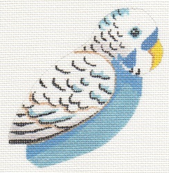 click here to view larger image of Clip On Bird - Blue Budgie (hand painted canvases)