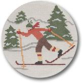 click here to view larger image of Cross Country Skiier (hand painted canvases)