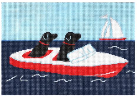 click here to view larger image of Boating Labs (hand painted canvases)