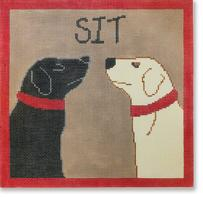 click here to view larger image of Sit (hand painted canvases)