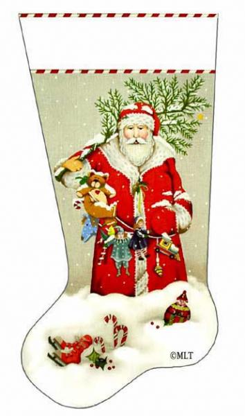 click here to view larger image of Snowy Santa Claus (hand painted canvases)