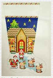 click here to view larger image of Santas Toy Shop (hand painted canvases)