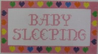 click here to view larger image of Baby Sleeping Heart Border (hand painted canvases)