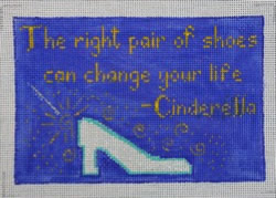 click here to view larger image of Shoes - Cinderella (hand painted canvases)