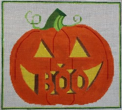 click here to view larger image of Pumpkin Boo (hand painted canvases)