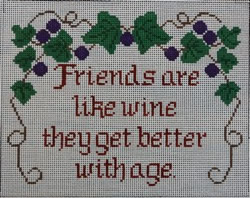 click here to view larger image of Friends are Like Wine (hand painted canvases)