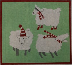 click here to view larger image of Sheep Trio (hand painted canvases)
