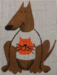 click here to view larger image of Dog in Cat Tee (hand painted canvases)