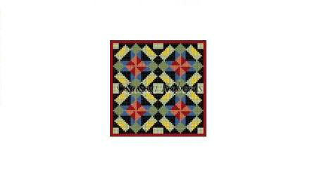 click here to view larger image of Colonial Garden Mini Quilt (hand painted canvases)