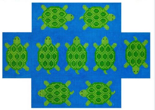 click here to view larger image of Turtle Mania Brick Cover (hand painted canvases)