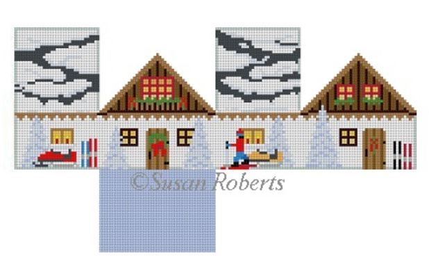 click here to view larger image of Mini House - Ski Chalet (hand painted canvases)