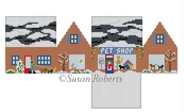 click here to view larger image of Mini House - Pet Shop (hand painted canvases)