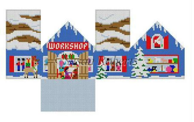 click here to view larger image of Mini House - Santas Workshop (hand painted canvases)