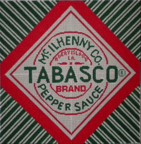 click here to view larger image of Tabasco Diamond Stripe - Large (hand painted canvases)