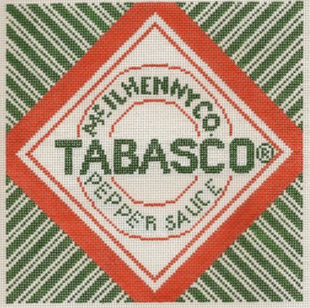 click here to view larger image of Tabasco Diamond Stripe - Small (hand painted canvases)