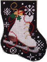click here to view larger image of Figure Skate Mini Sock (hand painted canvases)