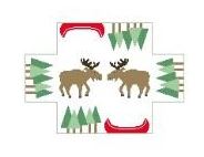 click here to view larger image of Brick Cover - Moose (hand painted canvases)