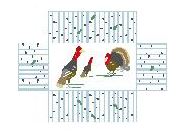 click here to view larger image of Brick Cover - Wild Turkeys (hand painted canvases)