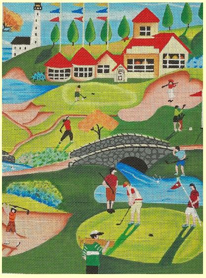 click here to view larger image of Country Club (hand painted canvases)