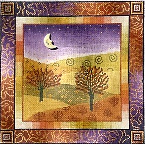 click here to view larger image of Autumn- Includes Button (hand painted canvases)