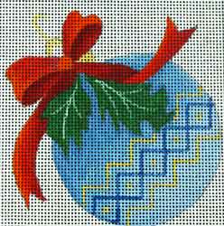 click here to view larger image of Blue Ornament  (hand painted canvases)