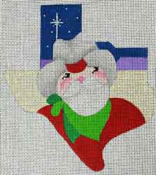 click here to view larger image of Texas Shape - Texas Santa (hand painted canvases)