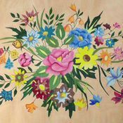 click here to view larger image of Mixed Bouquet (hand painted canvases)