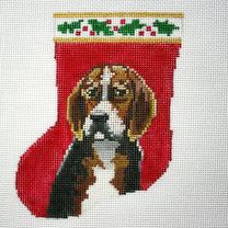 click here to view larger image of Beagle Mini Sock (hand painted canvases)