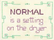 click here to view larger image of Normal Is ..... (hand painted canvases)