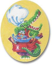 click here to view larger image of Gumbo Gator (hand painted canvases)
